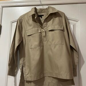 Banana Republic Khaki/Tan Utility Shirt